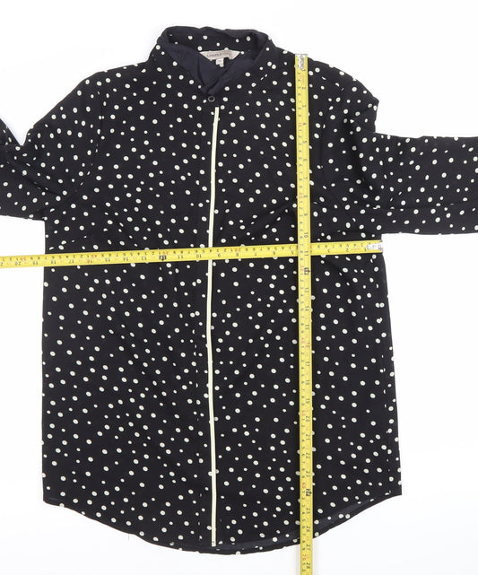 Womens UK Size 10 Marks and Spencer Black Basic Button-Up