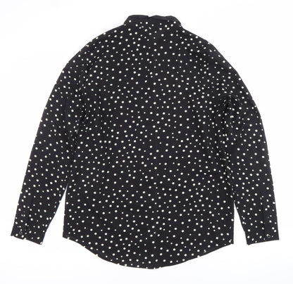 Womens UK Size 10 Marks and Spencer Black Basic Button-Up