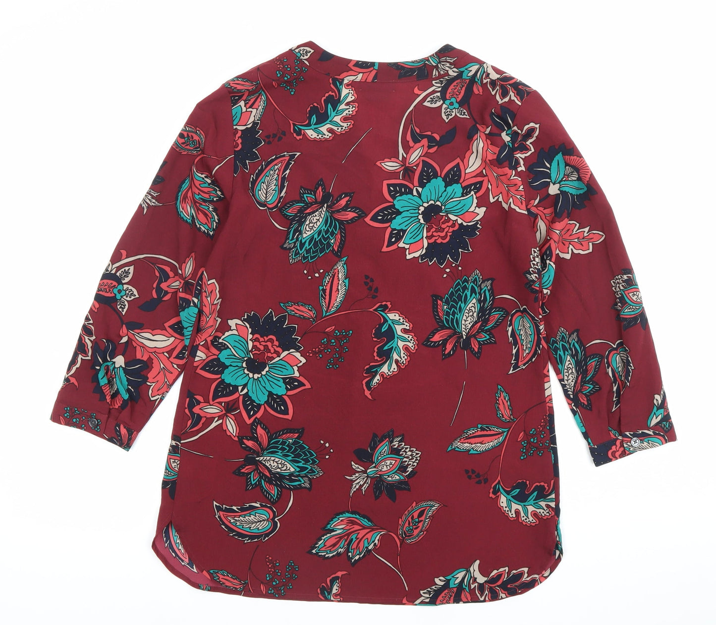 Womens UK Size 2XS Van Heusen Red Tunic Blouse