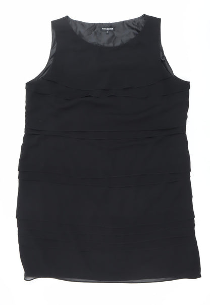 Debenhams Womens Black Size 20 Sleeveless Sheath Dress Classic Knee Length