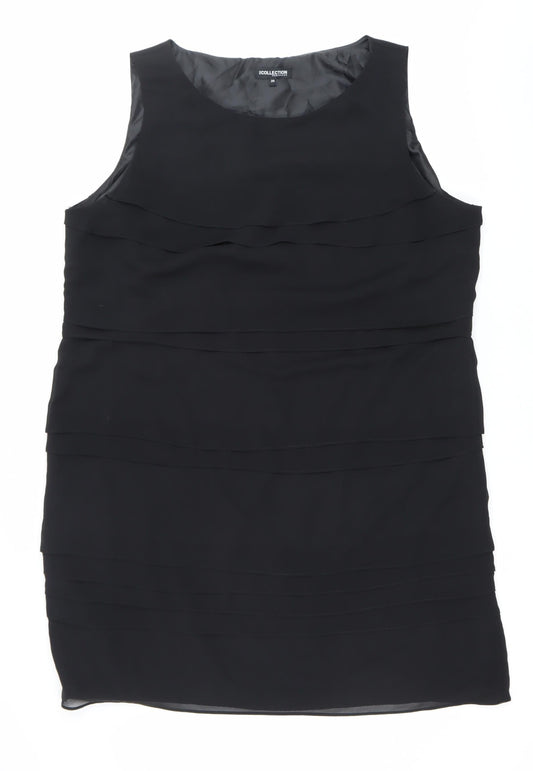 Debenhams Womens Black Size 20 Sleeveless Sheath Dress Classic Knee Length