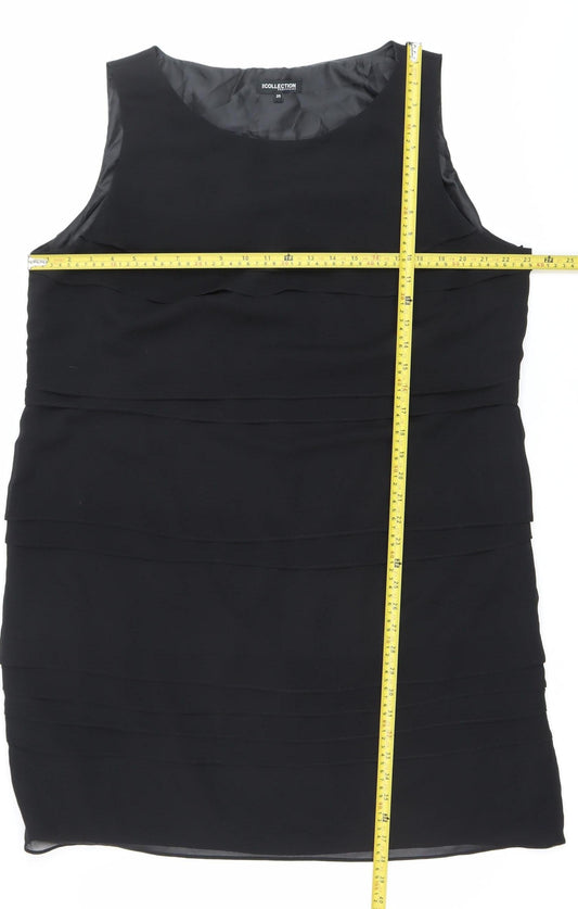 Debenhams Womens Black Size 20 Sleeveless Sheath Dress Classic Knee Length