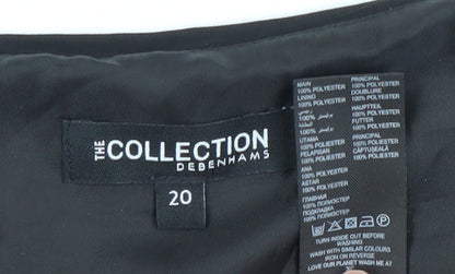 Debenhams Womens Black Size 20 Sleeveless Sheath Dress Classic Knee Length