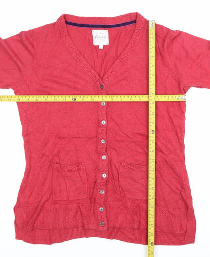 Womens UK Size 12 Mistral Red Cardigan Jumper