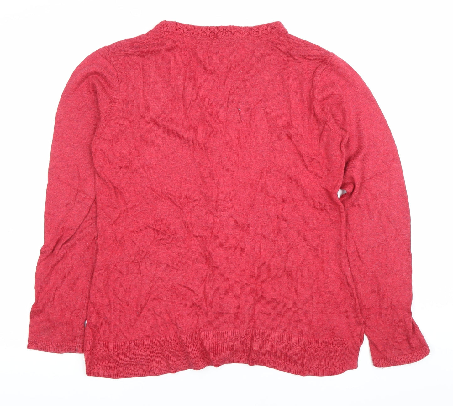 Womens UK Size 12 Mistral Red Cardigan Jumper