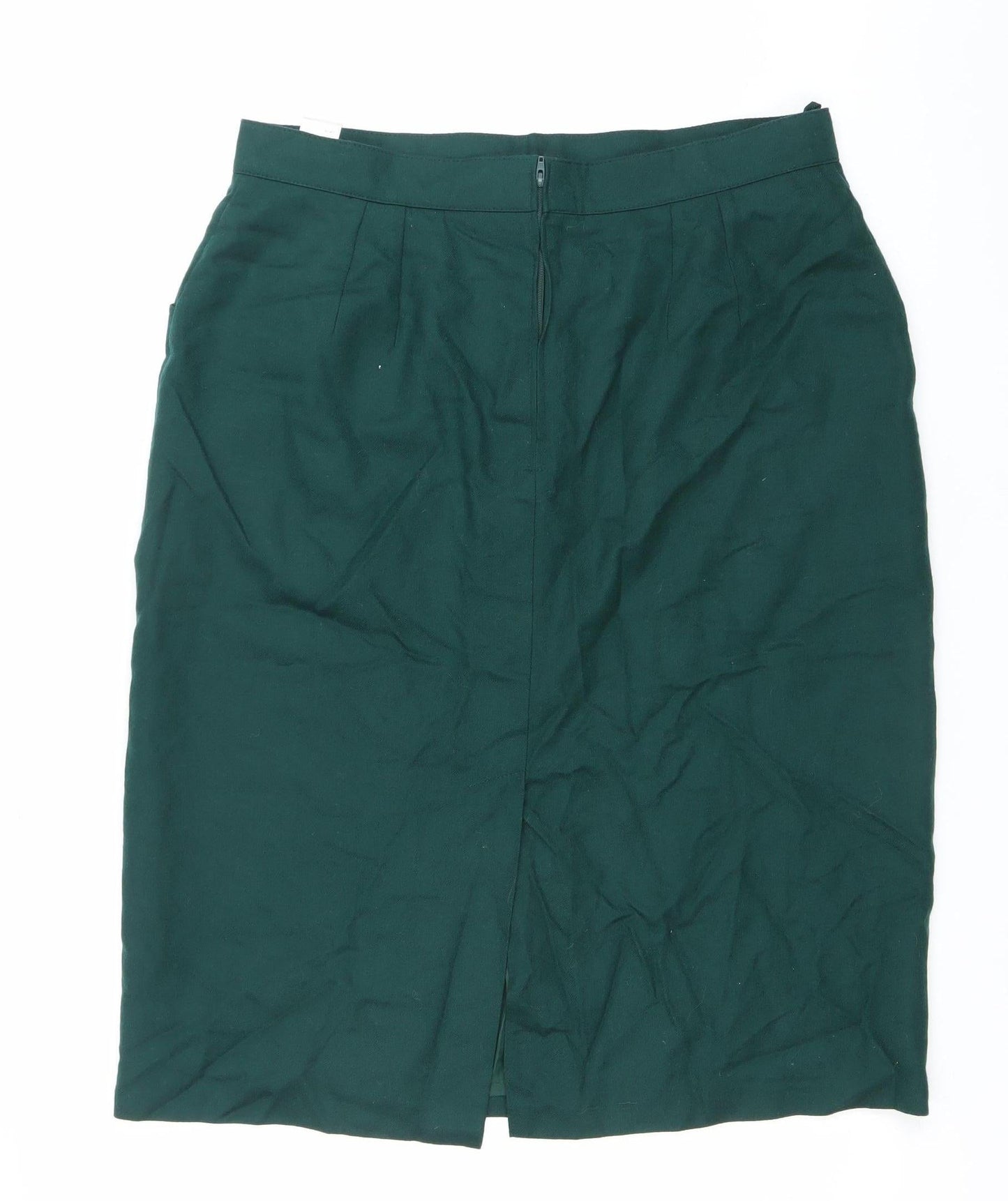 Marks and Spencer Women’s Green Wool Pencil Skirt Size 20 Vintage