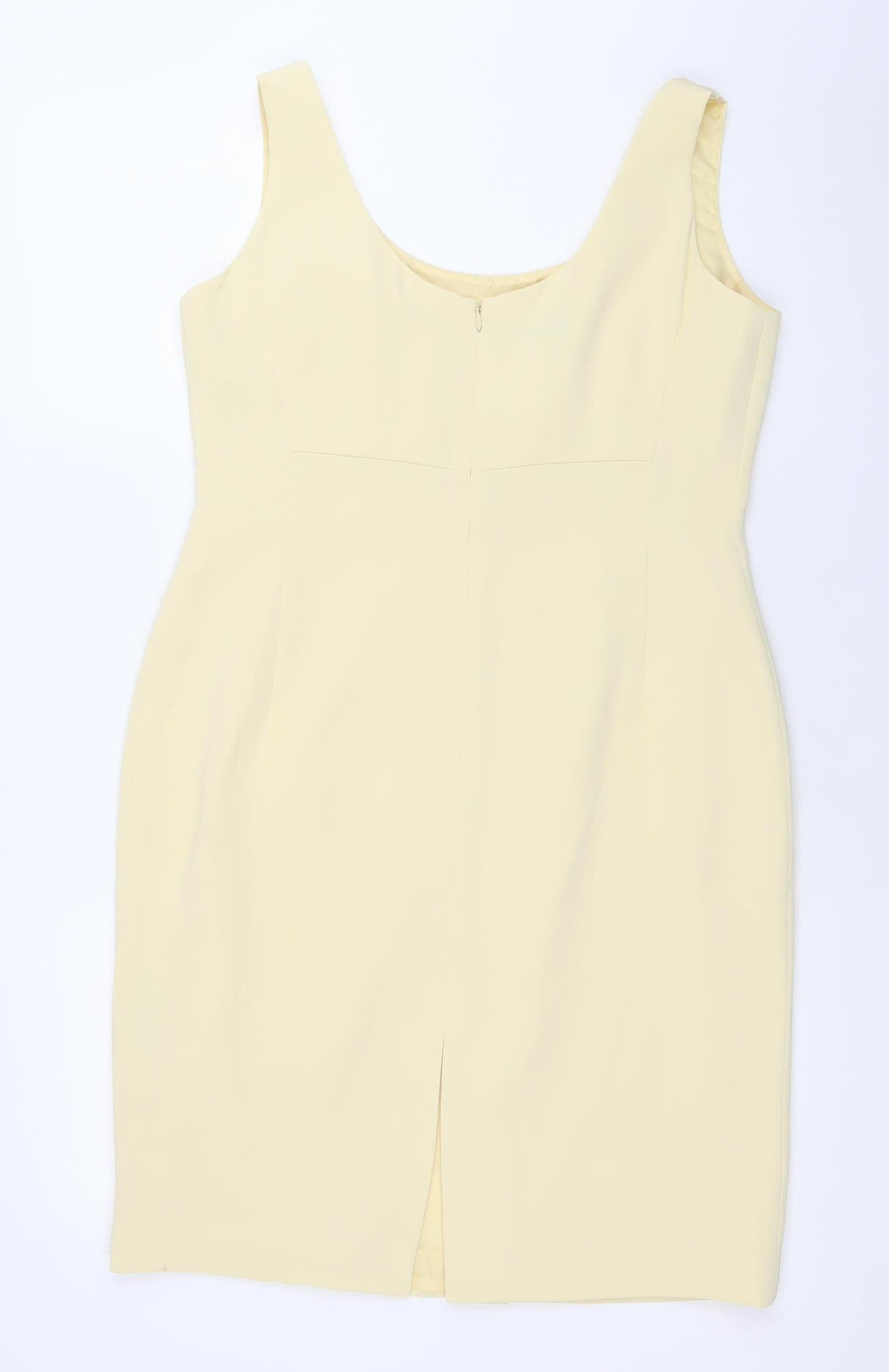 Precis Petite Women Beige Size 12 Sheath Knee Length Sleeveless Dress