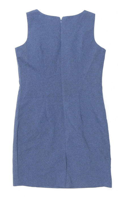Lavande Women’s Blue Size 8 Sleeveless Sheath Knee Length Dress