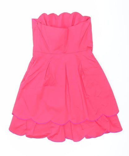 Ted Baker Women Pink Strapless A-Line Short Dress Size 12