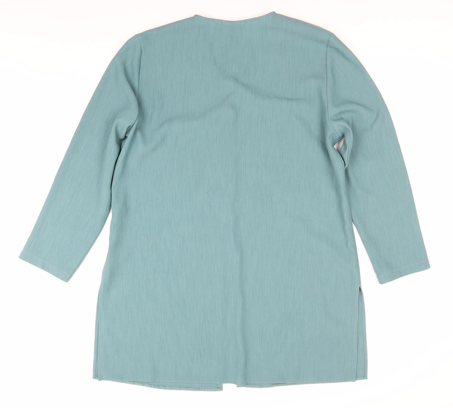Womens UK Size 16 Your 6th Sense Green Tunic Button-Up