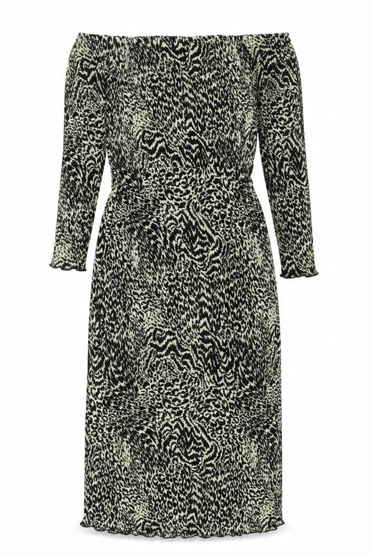 ASOS Women’s Green Black Leopard Print One Shoulder Bodycon Mini Dress UK 10