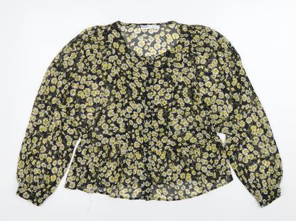 Womens UK Size 12 Pull&Bear Multicoloured Tunic Blouse