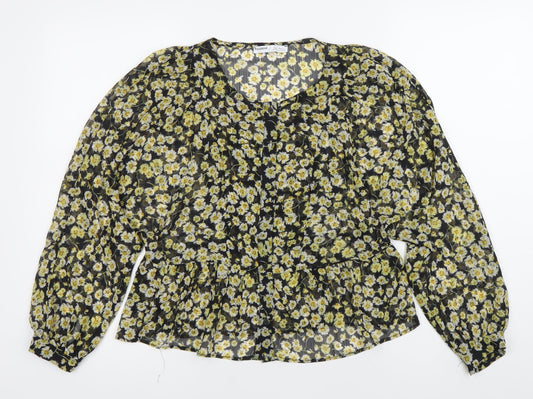 Womens UK Size 12 Pull&Bear Multicoloured Tunic Blouse
