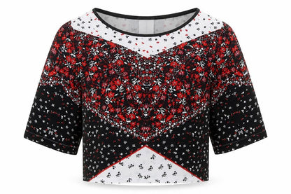 Womens UK Size 10 River Island Multicoloured Cropped Blouse