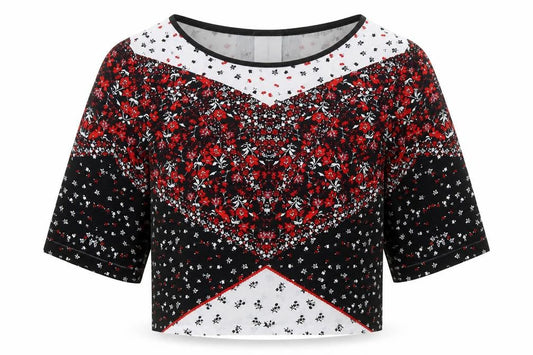 Womens UK Size 10 River Island Multicoloured Cropped Blouse