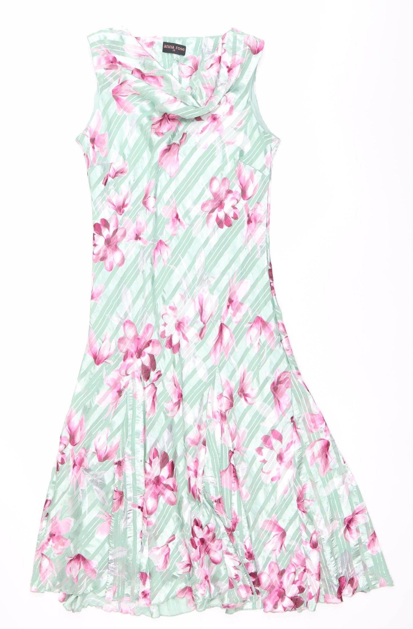 Anna Rose Womens Multicoloured Floral Dress Size 12 Fit & Flare Knee Length