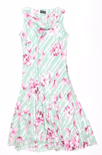 Anna Rose Womens Multicoloured Floral Dress Size 12 Fit & Flare Knee Length