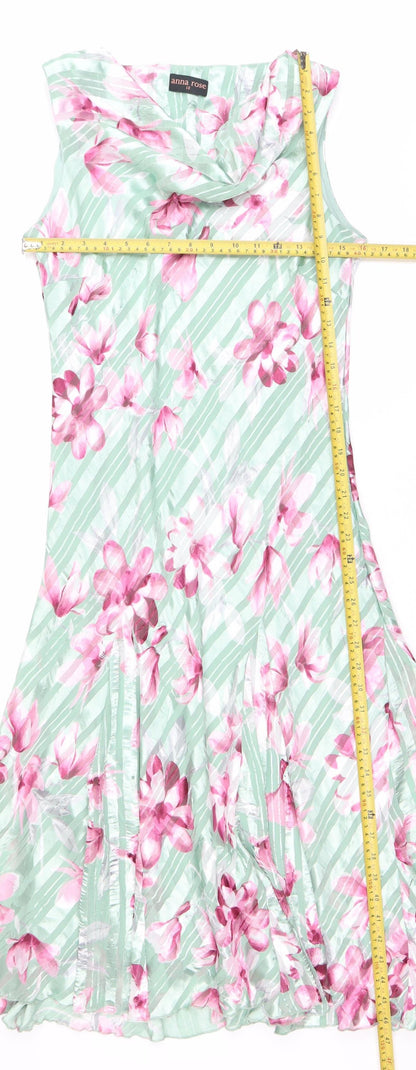 Anna Rose Womens Multicoloured Floral Dress Size 12 Fit & Flare Knee Length