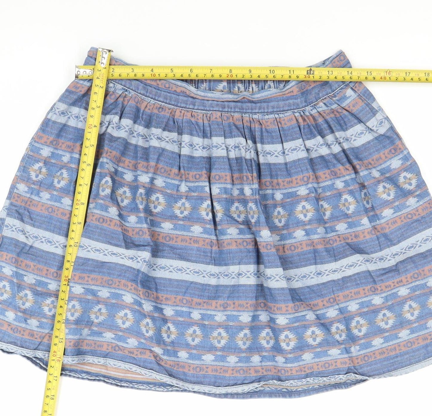 Womens UK Size S VERO MODA A-Line Chambray Skirt