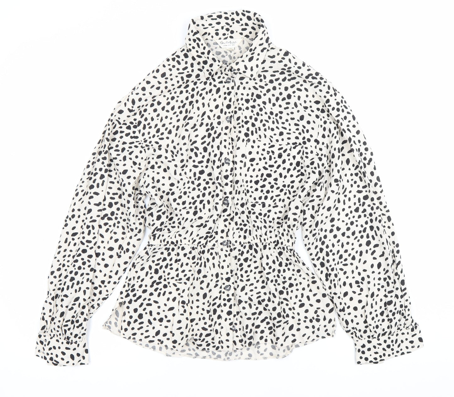 Womens UK Size 10 Marks and Spencer White Tunic Blouse