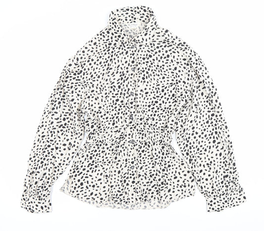 Womens UK Size 10 Marks and Spencer White Tunic Blouse