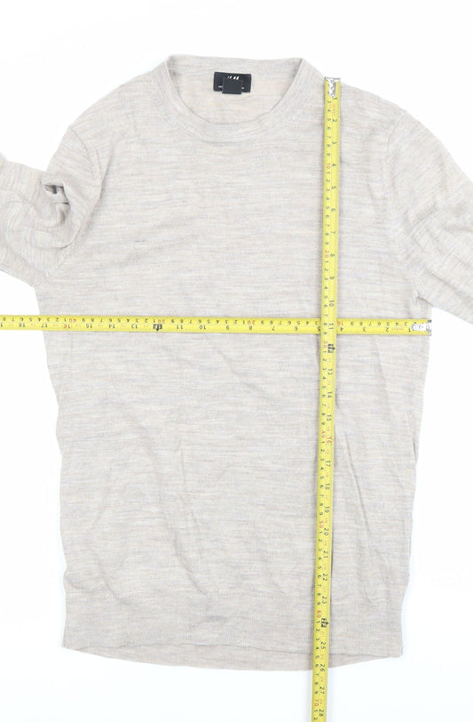 H&M Men’s Beige Wool Blend Crew Neck Jumper Size S