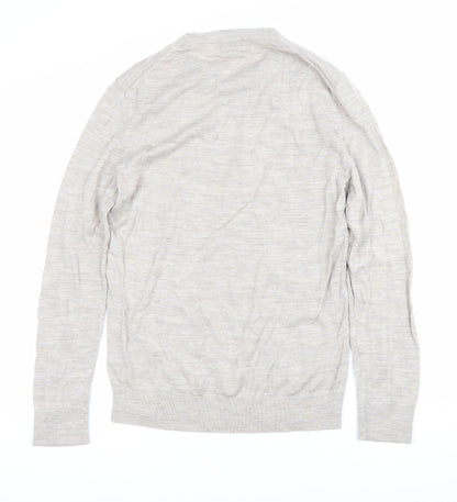 H&M Men’s Beige Wool Blend Crew Neck Jumper Size S