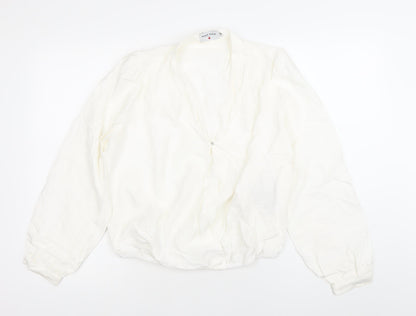 Womens UK Size 12 NAF NAF White Wrap Blouse