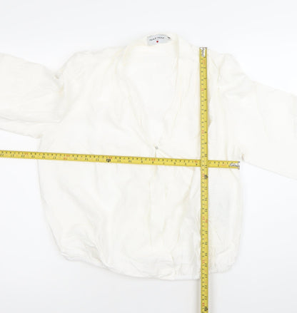 Womens UK Size 12 NAF NAF White Wrap Blouse