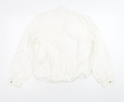 Womens UK Size 12 NAF NAF White Wrap Blouse