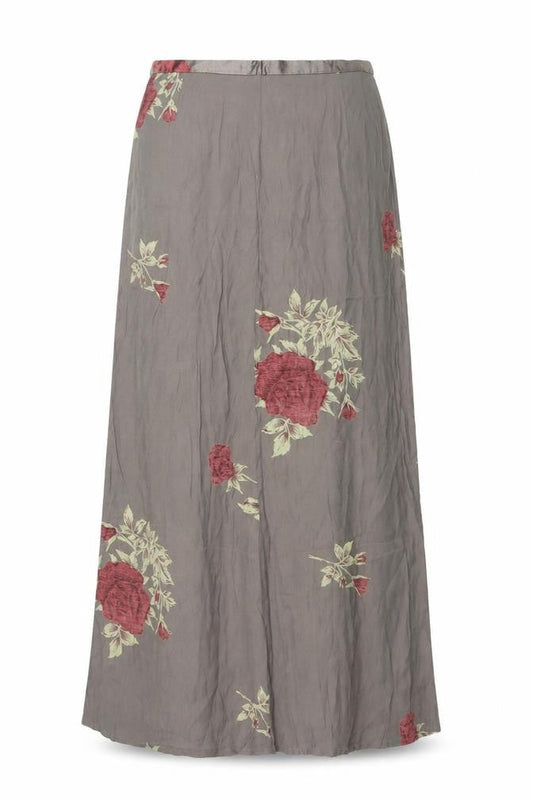 Marc O'Polo Women Brown Floral Midi A-Line Skirt Size 10 Viscose