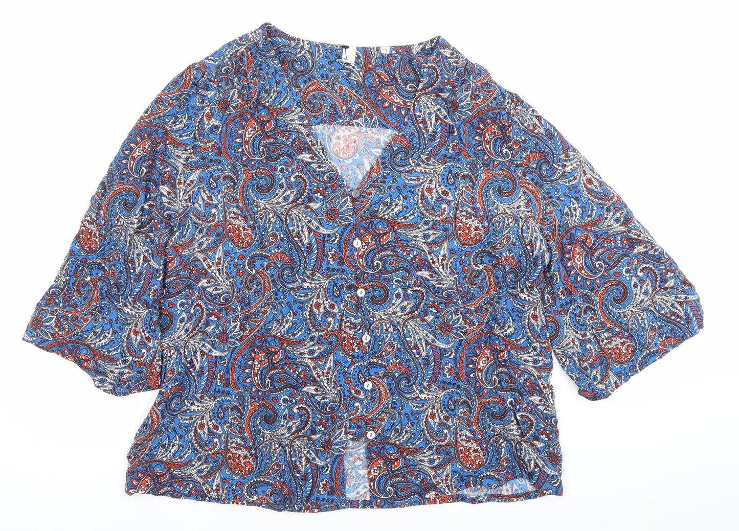 Womens UK Size 12 AND/OR Multicoloured Tunic Button-Up