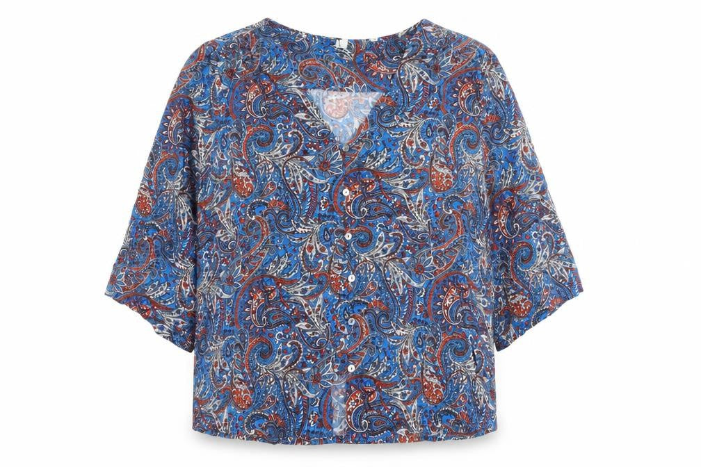 Womens UK Size 12 AND/OR Multicoloured Tunic Button-Up