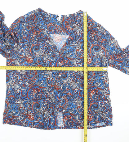 Womens UK Size 12 AND/OR Multicoloured Tunic Button-Up