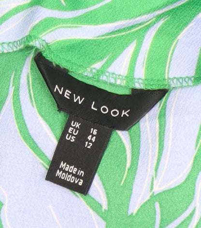 New Look Women’s Green Floral Pencil Skirt Size 16 Knee Length