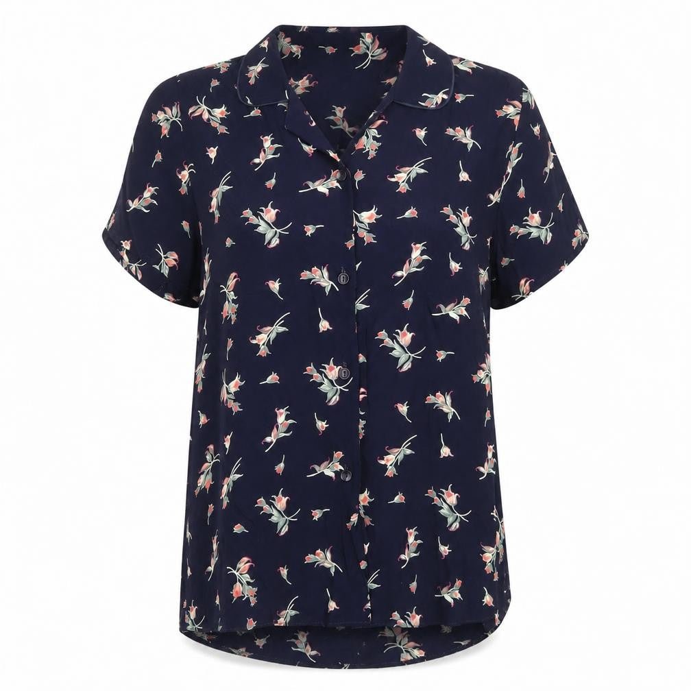 Womens UK Size 8 Marks and Spencer Blue Classic Button-Up