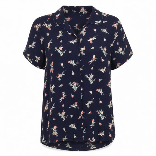 Womens UK Size 8 Marks and Spencer Blue Classic Button-Up