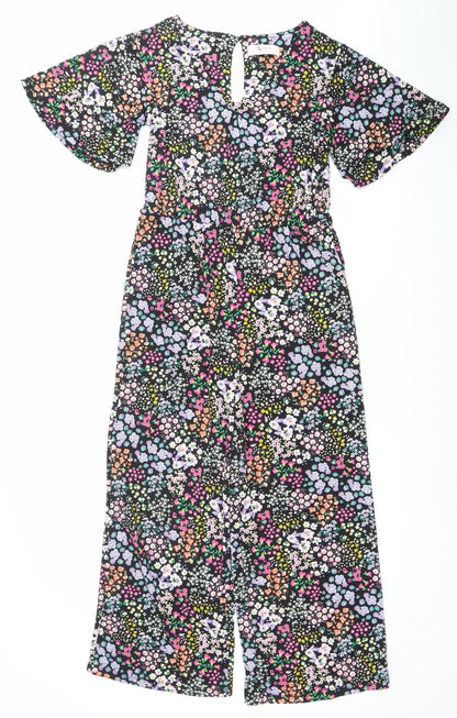 TU Women’s Multicoloured Floral Wide Leg Jumpsuit Size 4