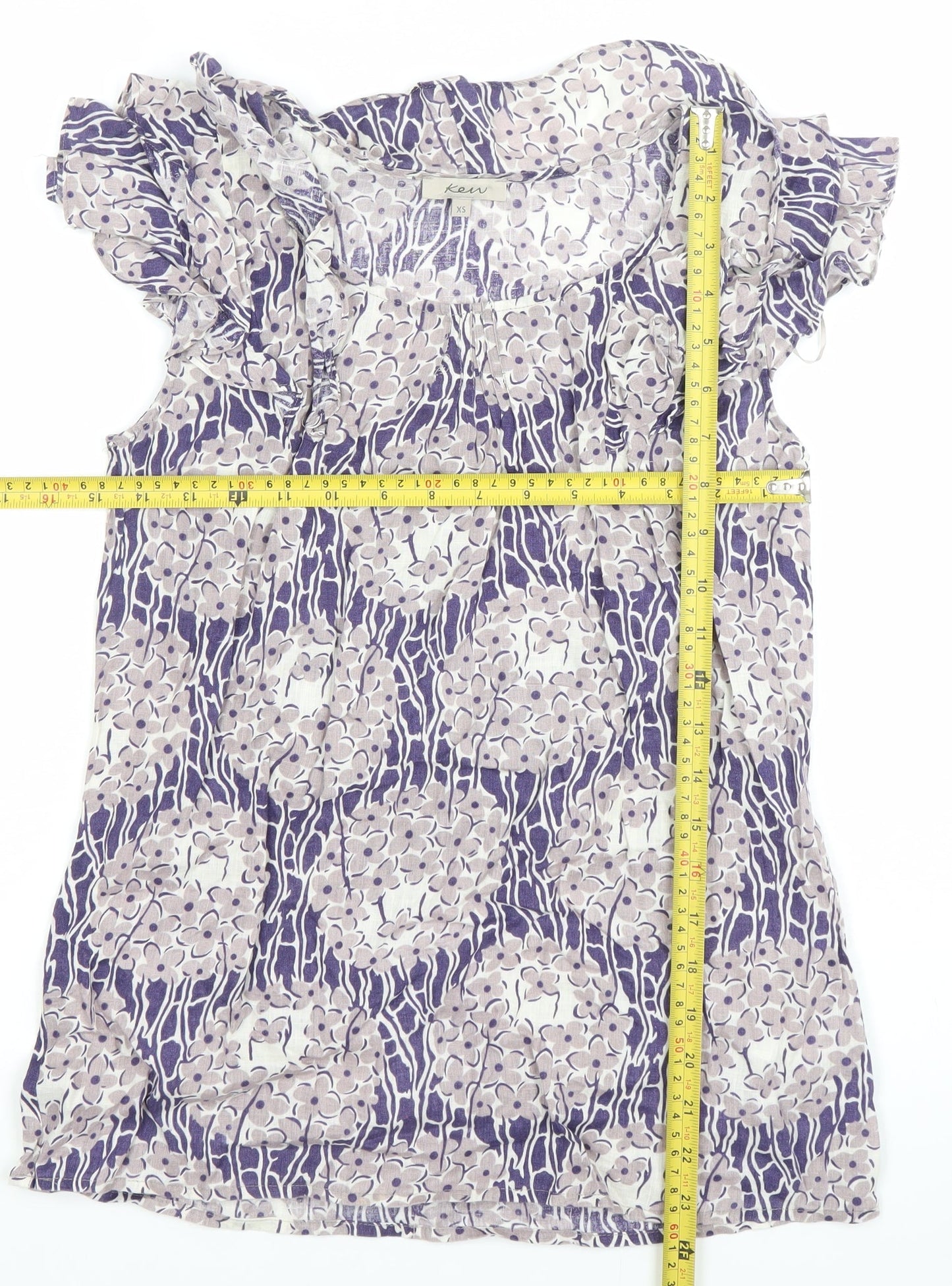 Womens UK Size XS KEW Multicoloured Tunic Blouse