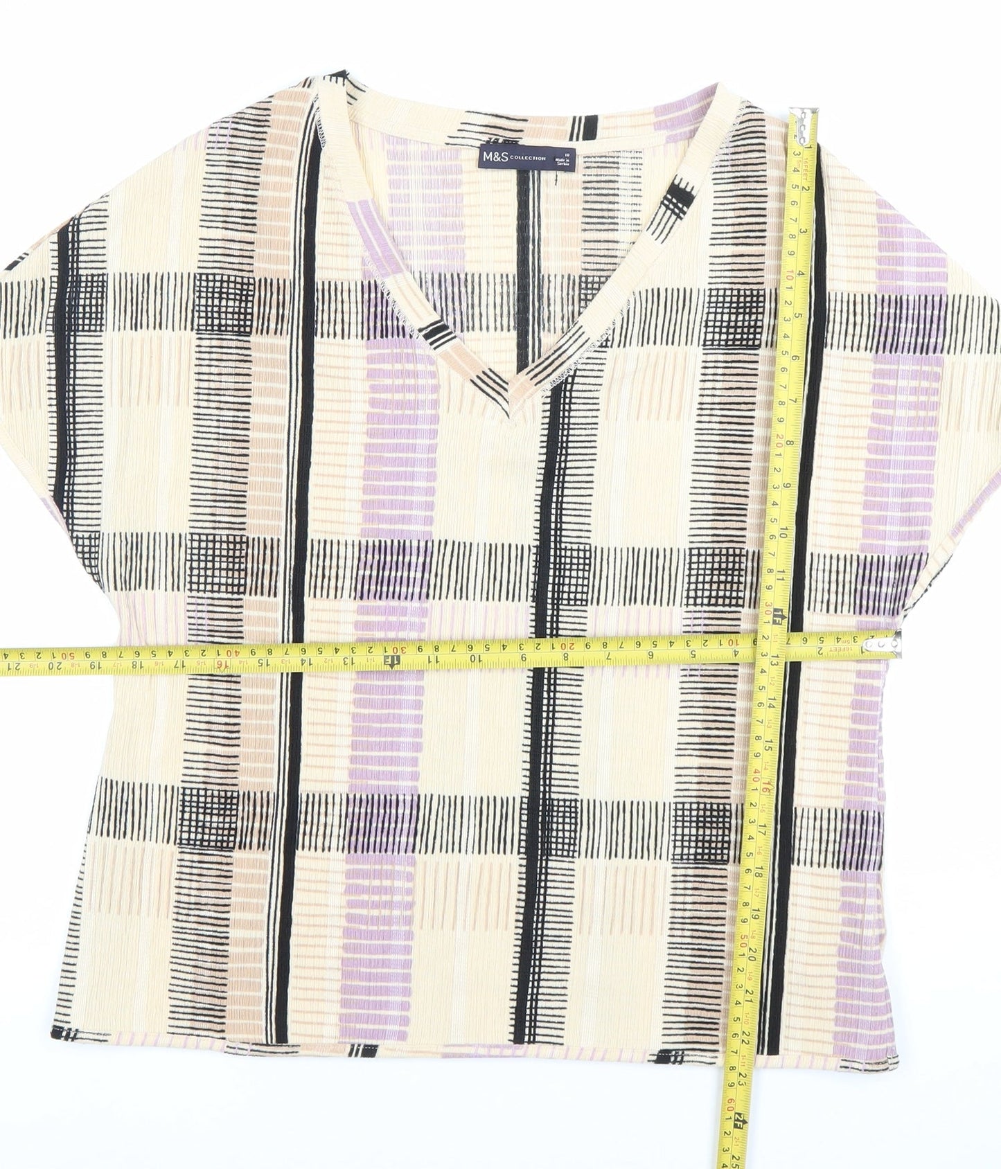 Womens UK Size 18 Marks and Spencer Multicoloured Basic Blouse
