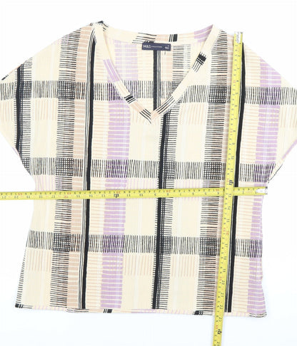 Womens UK Size 18 Marks and Spencer Multicoloured Basic Blouse