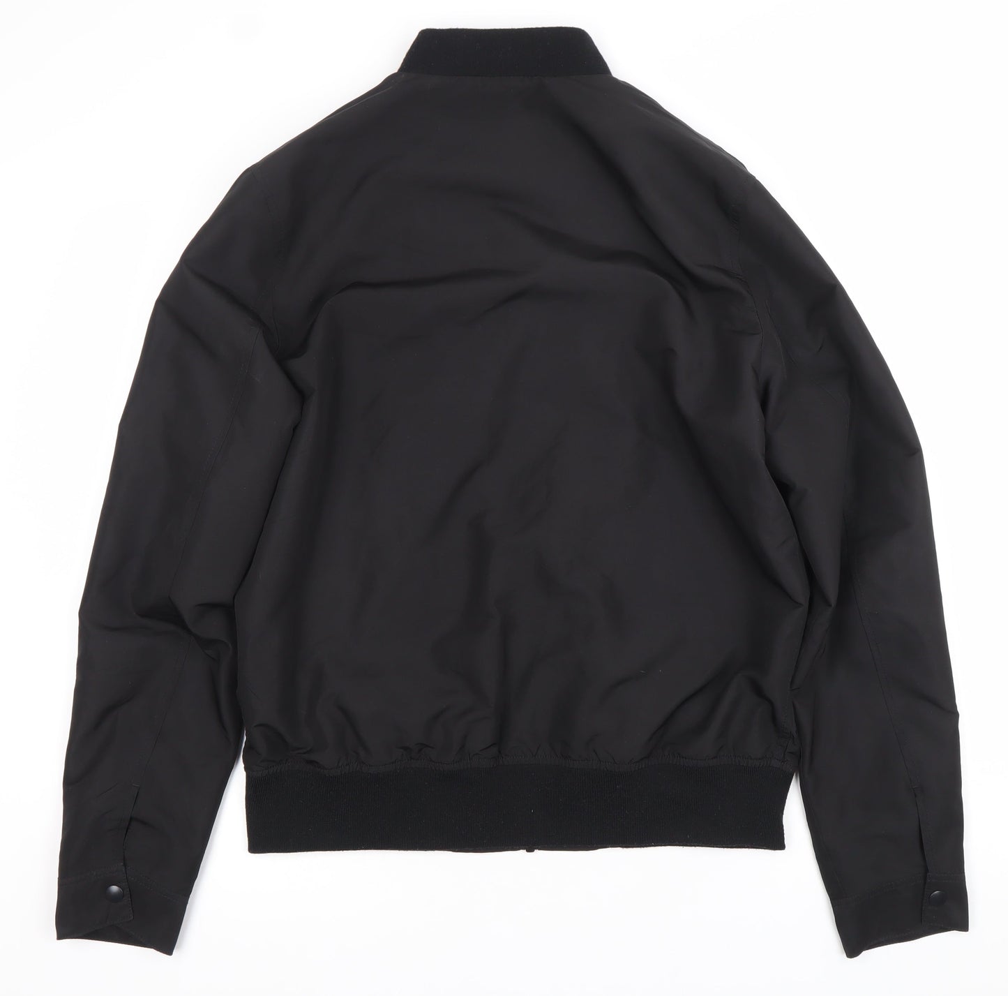 ASOS Men Black Bomber Jacket Size M 38-40" Regular Fit Polyester