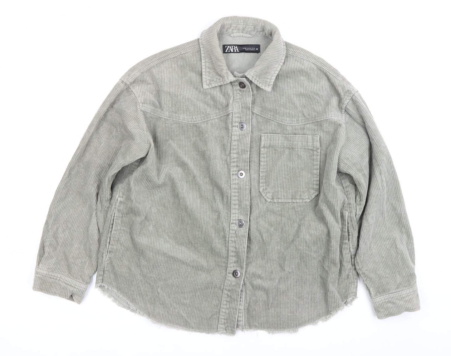 Womens UK Size XS Zara Green Basic Jacket