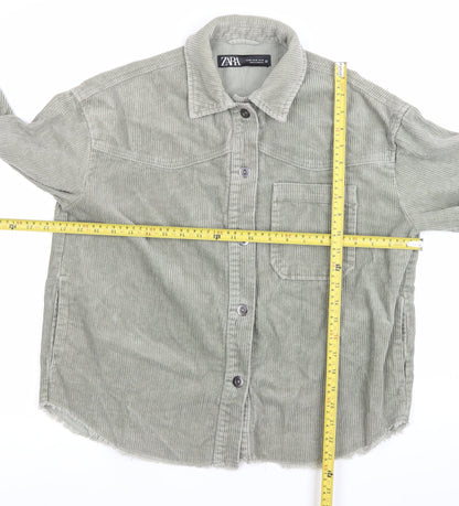 Womens UK Size XS Zara Green Basic Jacket