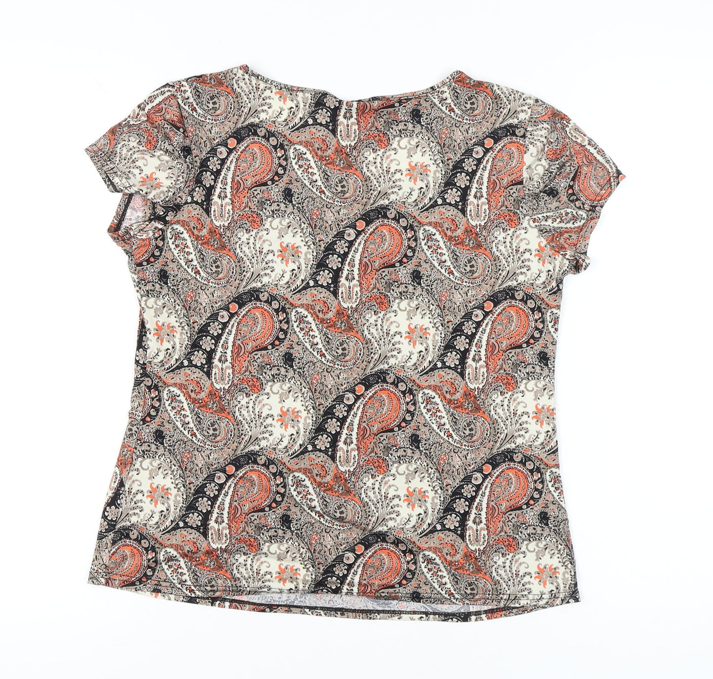 Womens UK Size 14 Roman Multicoloured Basic T-Shirt