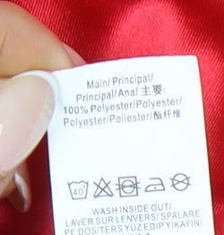 Missguided Women’s Red Bodycon Satin V-Neck Mini Dress Size 6