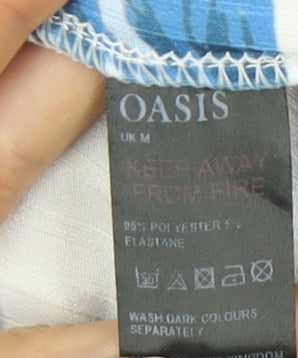 Womens UK Size M Oasis Multicoloured Basic T-Shirt