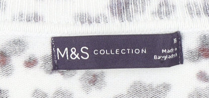 Marks and Spencer Women’s Leopard Print T-Shirt Size 16