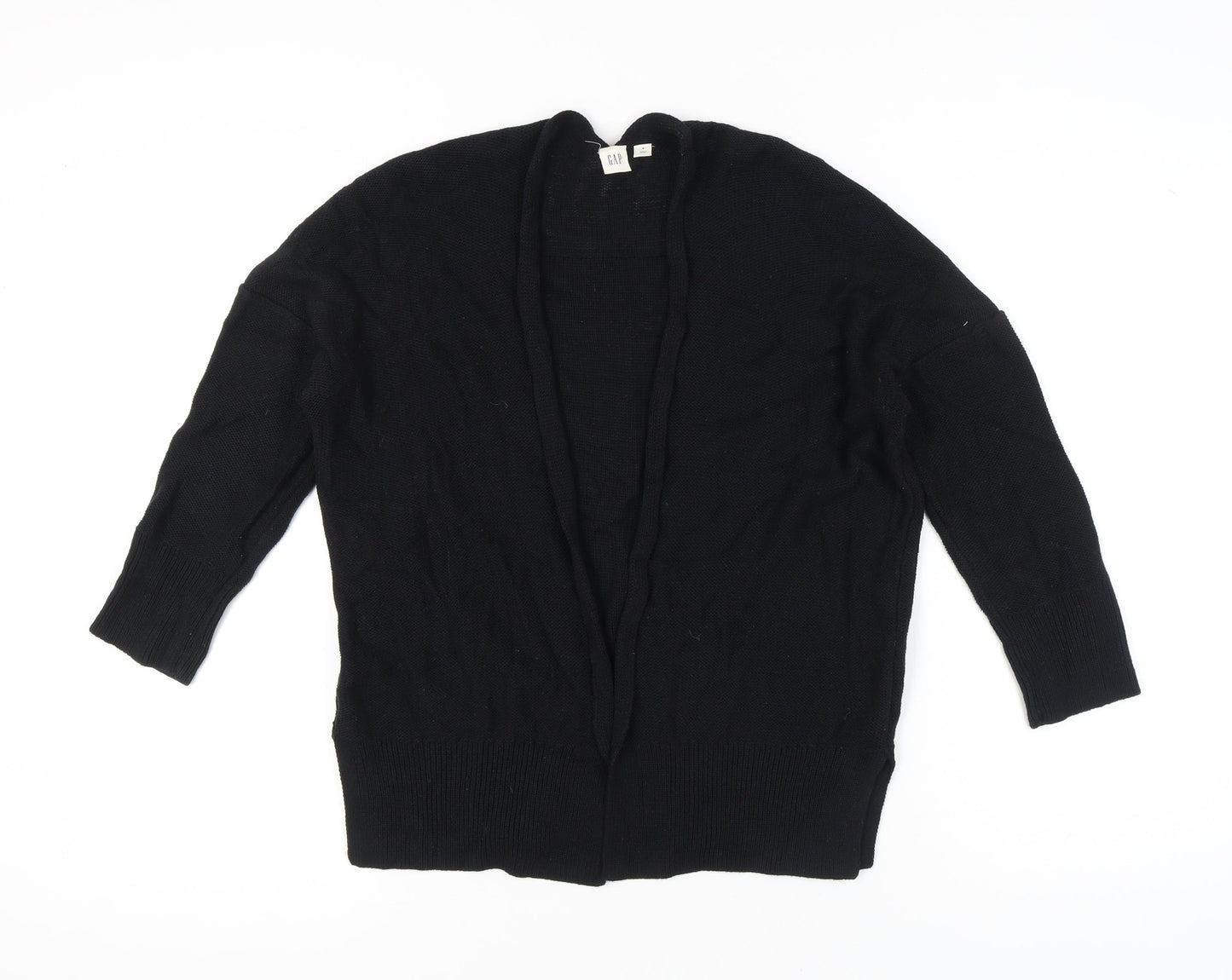 GAP Women’s Black Cotton Knit Open Cardigan Jumper Size S