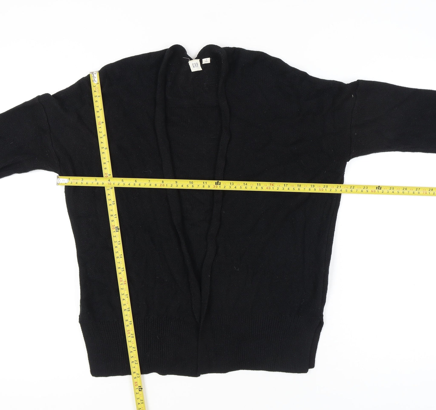 GAP Women’s Black Cotton Knit Open Cardigan Jumper Size S